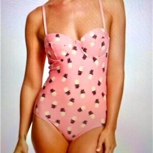Kate Spade Pink Pineapple One Piece Swimsuit